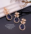 2 AD Diamond Rose Gold Kundan Pendant Butti Wholesale Shop In Surat

